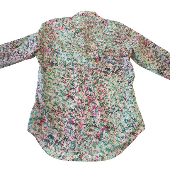 Sandro Mens Ballard Multicolor Floral Crisp Poplin Button Front Dress Shirt, M - Picture 3 of 9